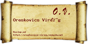 Oreskovics Virág névjegykártya